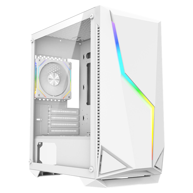 CiT Volt Micro Tower Gaming Case - White 
